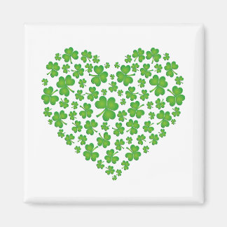 Íman Coração de Shamrock Verde