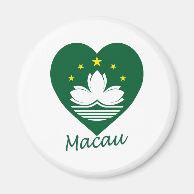 Íman Coração de Sinalizador de Macau (Frente)