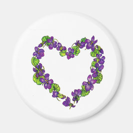 Íman Coração de Violetas