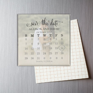 Íman Coração do Calendário Fotográfico Salve o Magn