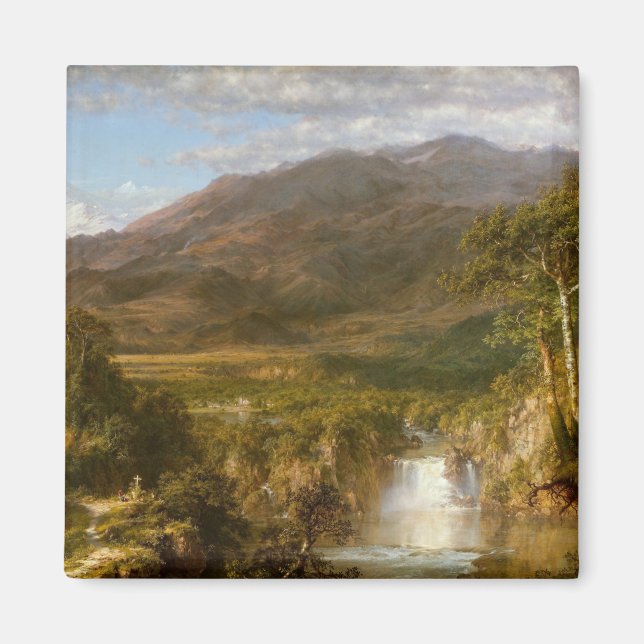 Íman Coração dos Andes (paisagem sul-americana) (Frente)