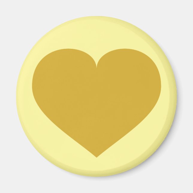 Íman Coração Dourado Sólido (Frente)