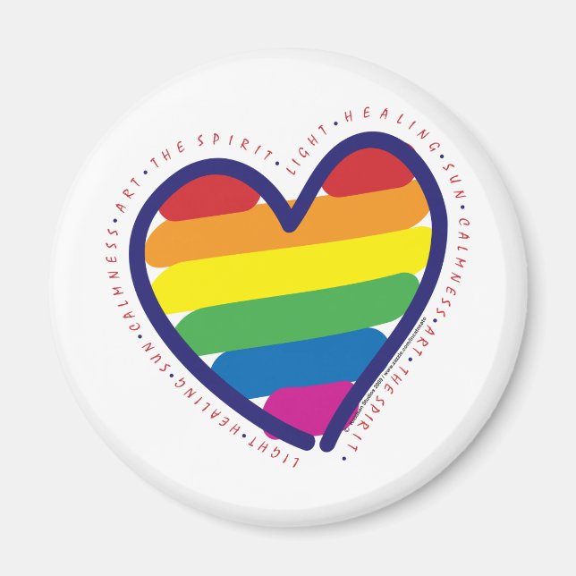 Íman Coração Espírito orgulho gay (Frente)