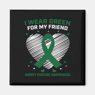 Íman Coração Eu Visto Verde Para Minha Doença Renal Ami