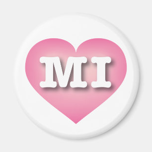Íman Coração Fade Rosa MIchigan - Grande Amor