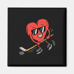 Íman Coração Jogando Hockey Dia de os namorados Amor Es