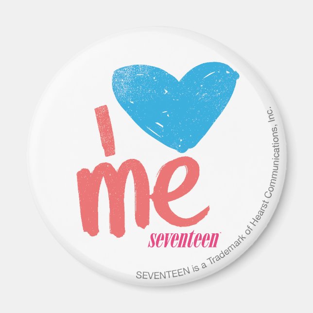 Íman Coração-me Aqua/Rosa (Frente)