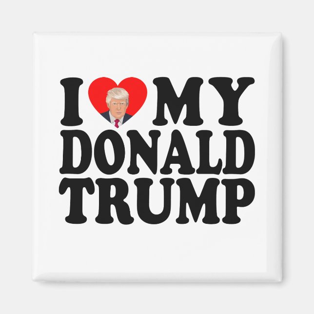Íman Coração Meu Donald Trump 47º Presidente (Frente)