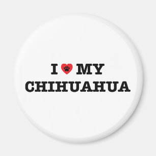 Íman Coração Minha Imã de geladeira Chihuahua