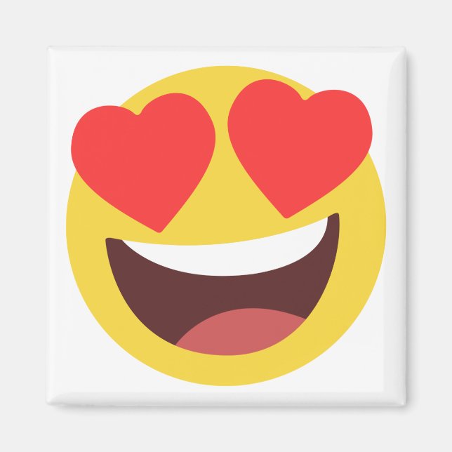 Íman Coração Olhos Emoji (Frente)