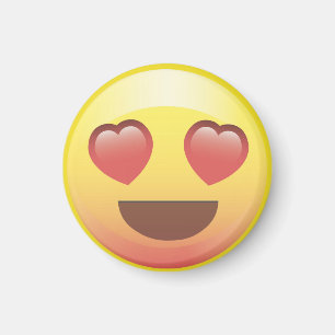 Íman Coração Olhos Felizes Amor Emoji Magnet