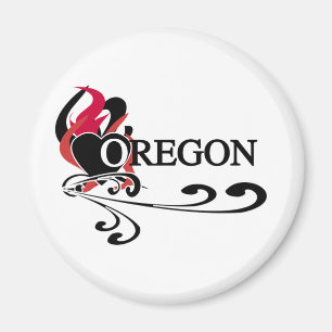 Íman Coração Oregon do fogo