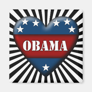Íman coração patriótico de obama