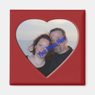 Íman Coração personalizado da foto dado forma