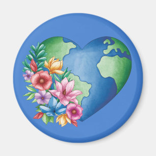 Íman Coração Planeta Terra