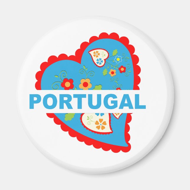 Íman Coração português alegre (Frente)