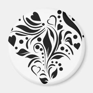 Íman Coração Preto