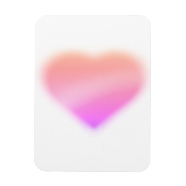 Íman coração rosa (Vertical)