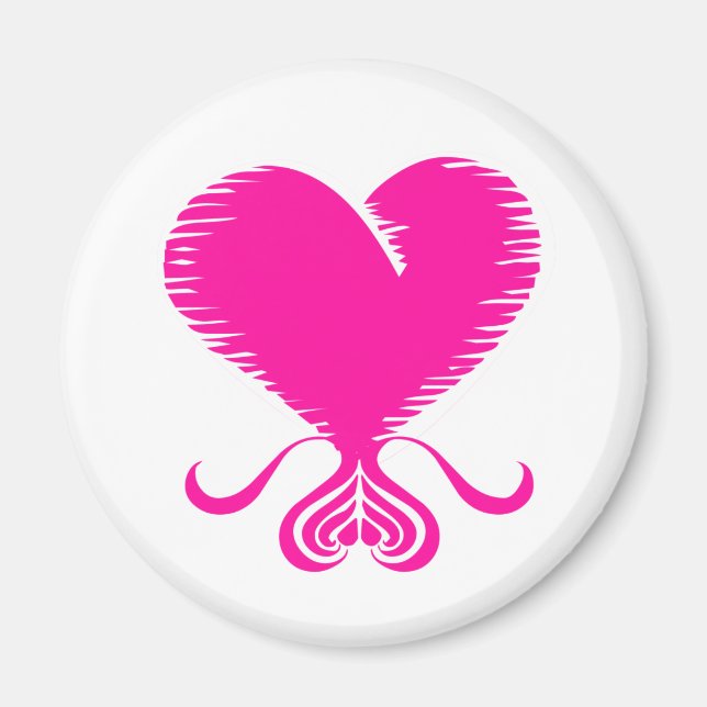 Íman Coração Rosa (Frente)