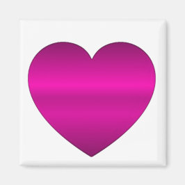 Íman Coração Rosa Brilhante