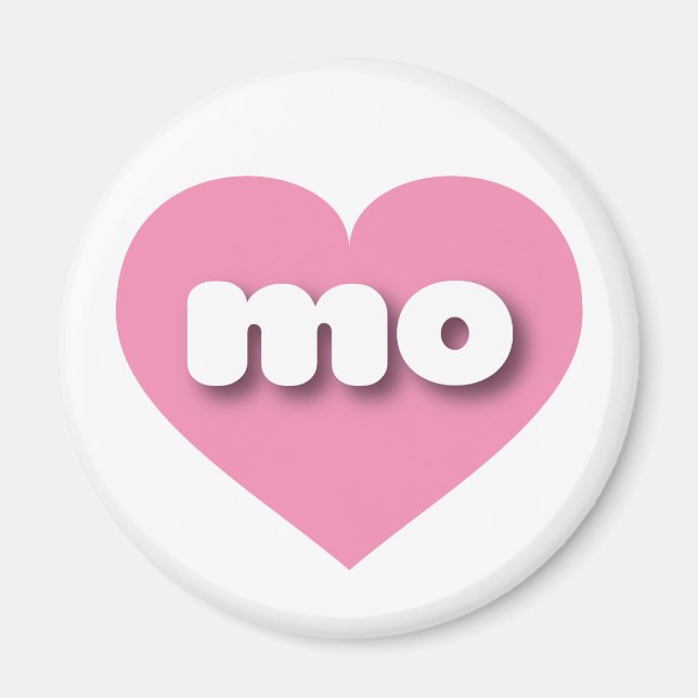 Íman Coração rosa do Missouri - Eu amo-o (Frente)