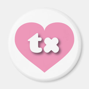 Íman Coração Rosa do Texas - amor