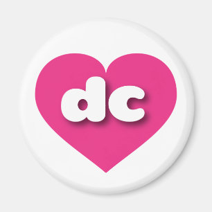 Íman Coração Rosa Quente DC - amor