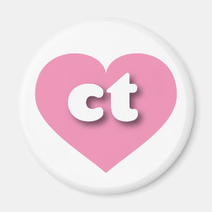 Íman Coração Rosa Sólido de Connecticut - Amor