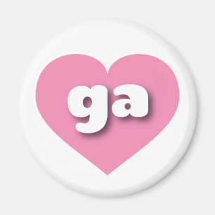 Íman Coração Rosa Sólido Georgia - amor