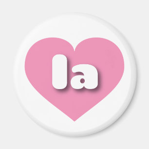 Íman Coração Rosa Sólido LA - amor