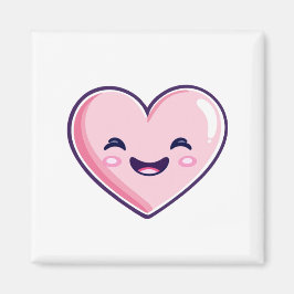 Íman coração rosa sorrindo Acessórios de cozinha > Magn