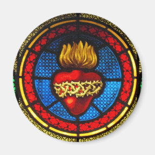 Íman Coração sagrado (ímã do vitral de J&M)