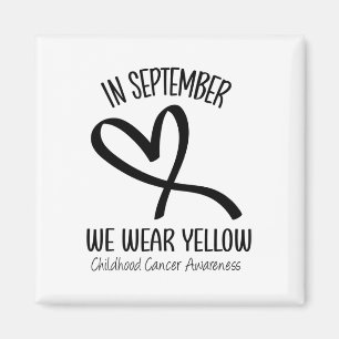Íman Coração Setembro Nós Usamos Amarelo Conscientizaçã
