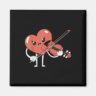 Íman Coração Tocando Violino Dia de os namorados Música
