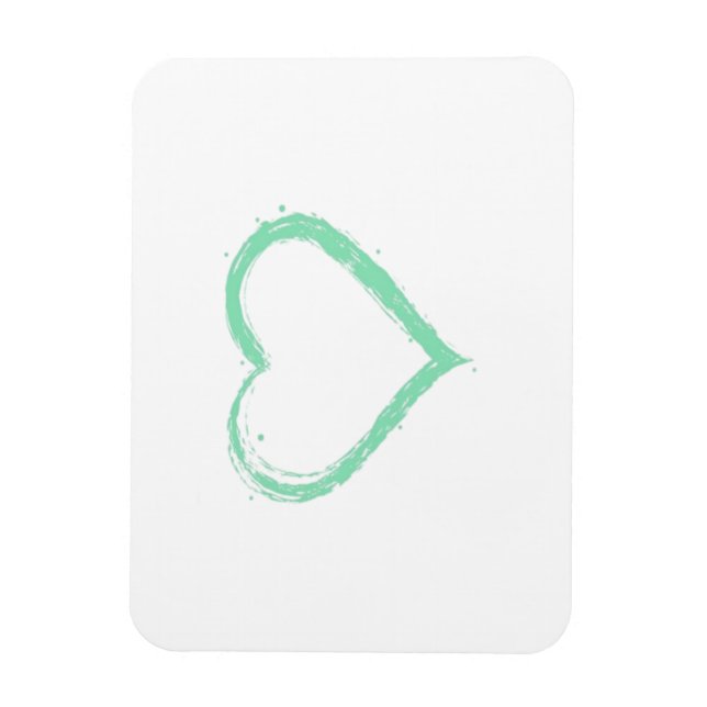 Íman Coração Verde Essencial (Vertical)