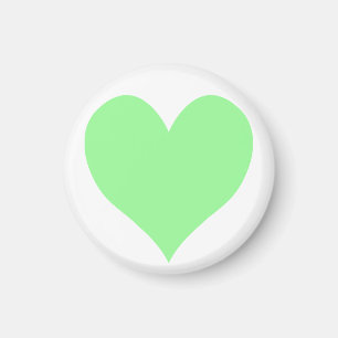 Íman Coração verde pálido bonito