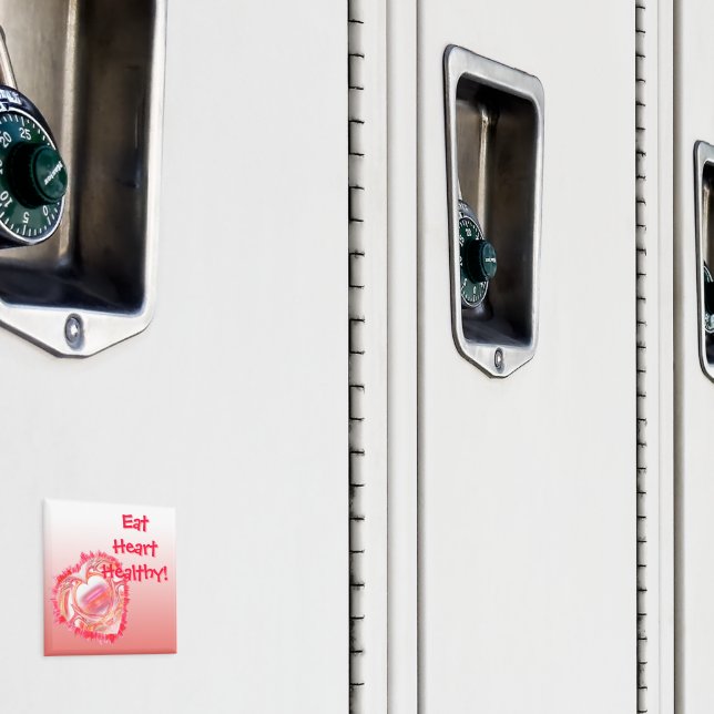 Íman Coração Vermelho Cor-de-Rosa Tatuado Personalizado (In Situ (Locker))