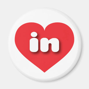 Íman Coração vermelho de Indiana - Eu adoro