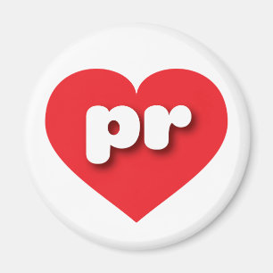 Íman Coração Vermelho de Porto Rico - amor