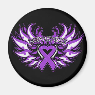 Íman Coração Wings.png da consciência da fibromialgi