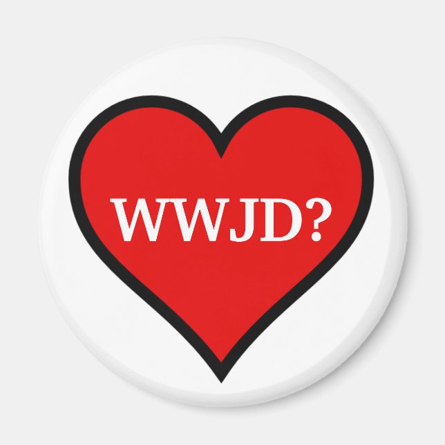 Íman Coração WWJD (Frente)