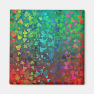 Íman Corações Caindo Verde Vermelho