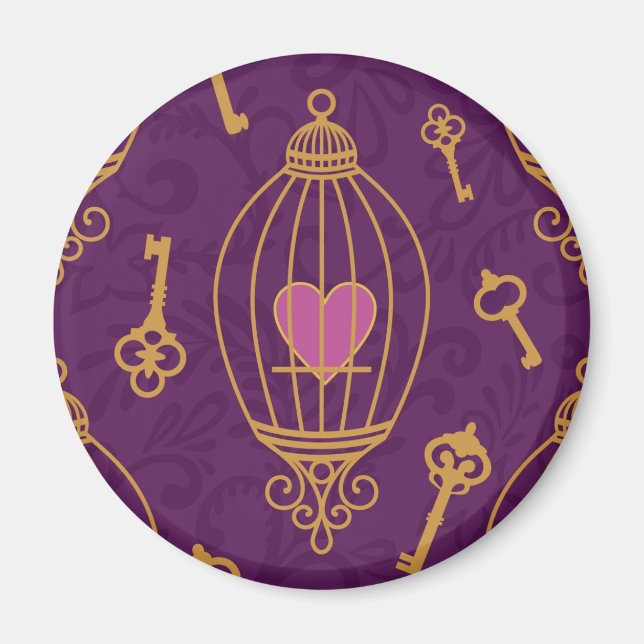 Íman Corações-chaves-padrão (Frente)