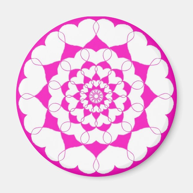 Íman Corações Coletivos Rosa (Frente)