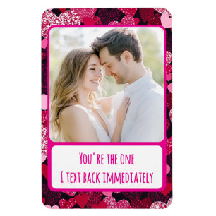 Íman Corações Cor-de-Rosa Cintilante Enviar Texto Imedi