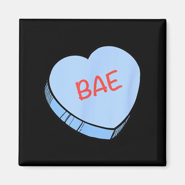 Íman Corações de Conversa do Dia dos Namorados “bae” (Frente)