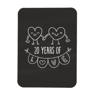Íman Corações de Gift Chalk de 20