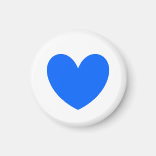 Íman Corações de polca azul em branco