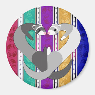 Íman Corações do Ferret Rainbow Magnet