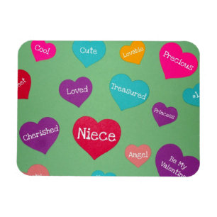 Íman Corações dos namorados para uma sobrinha doce!